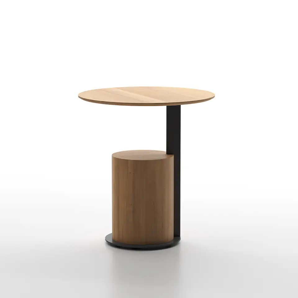 Marie | High Auxiliar Round Table Wood Top